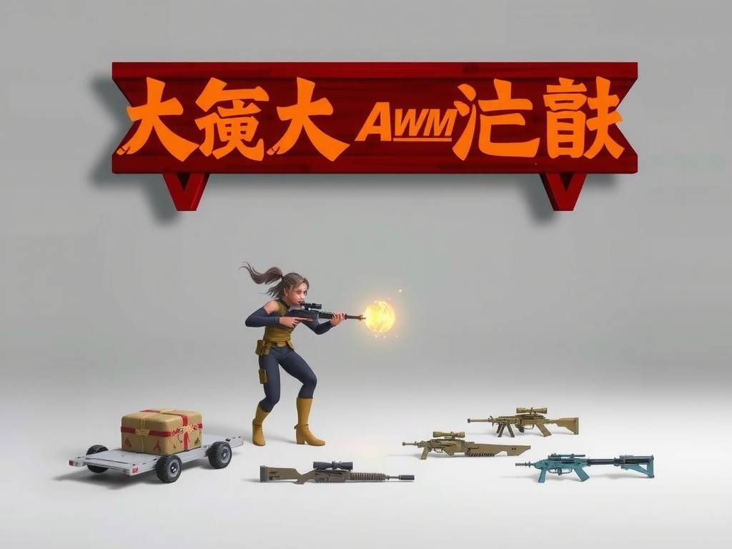 绝地求生卡盟空投武器箱：AWM 巴雷特稀有枪械开箱